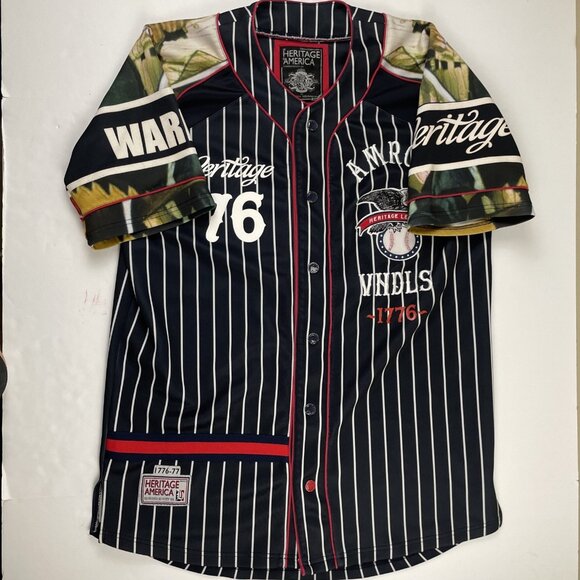 Heritage League America AMRGH VNDLS Baseball Jersey Men’s 3X Black WARRIORS - Picture 1 of 13